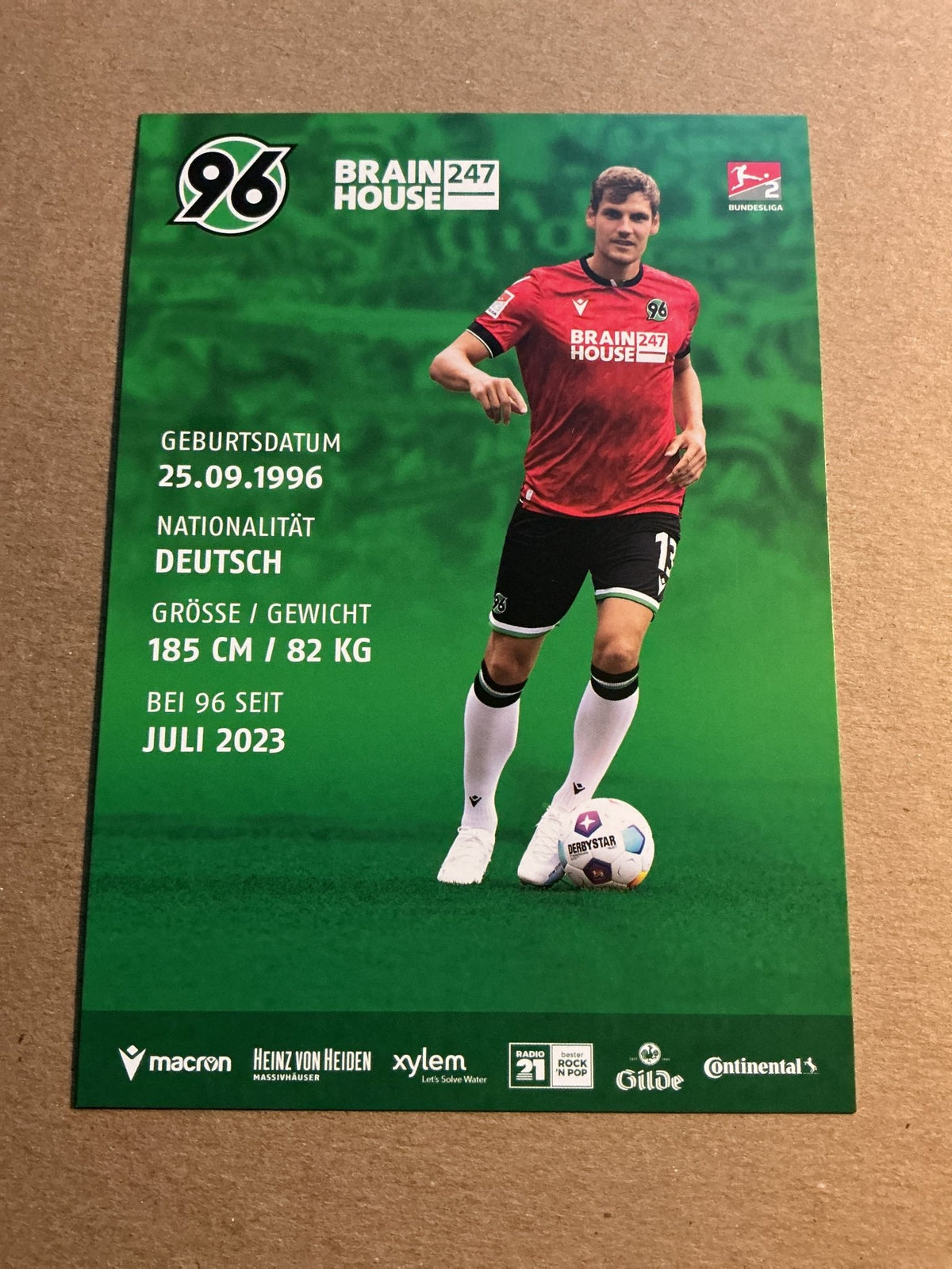 Max Christiansen, Germany 🇩🇪 Hannover 96 2023/24 hand signed - Autographs-World