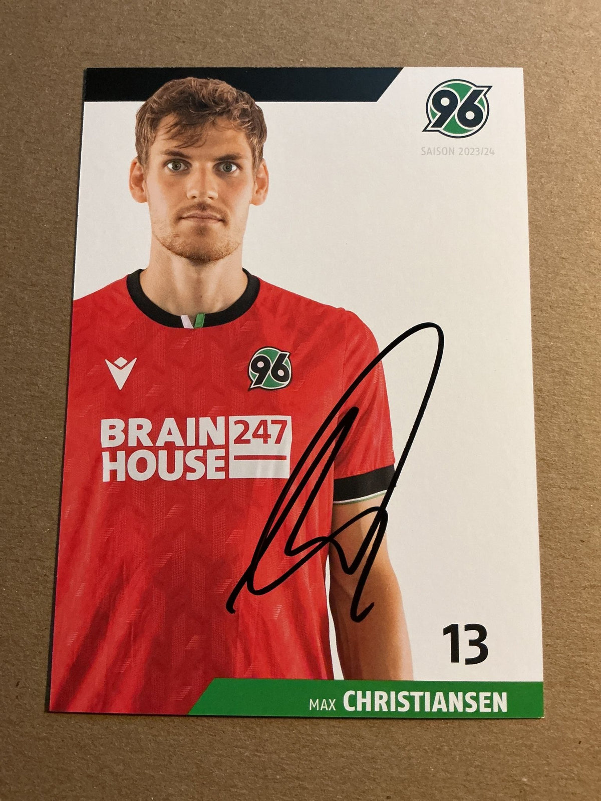 Max Christiansen, Germany 🇩🇪 Hannover 96 2023/24 hand signed - Autographs-World