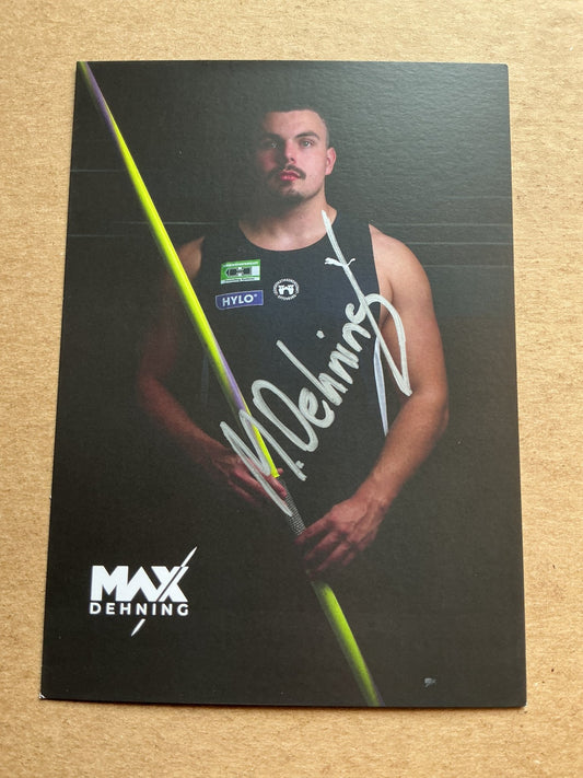 Max Dehning, Germany 🇩🇪 Athletics Sports 2025 hand signed - Autographs-World