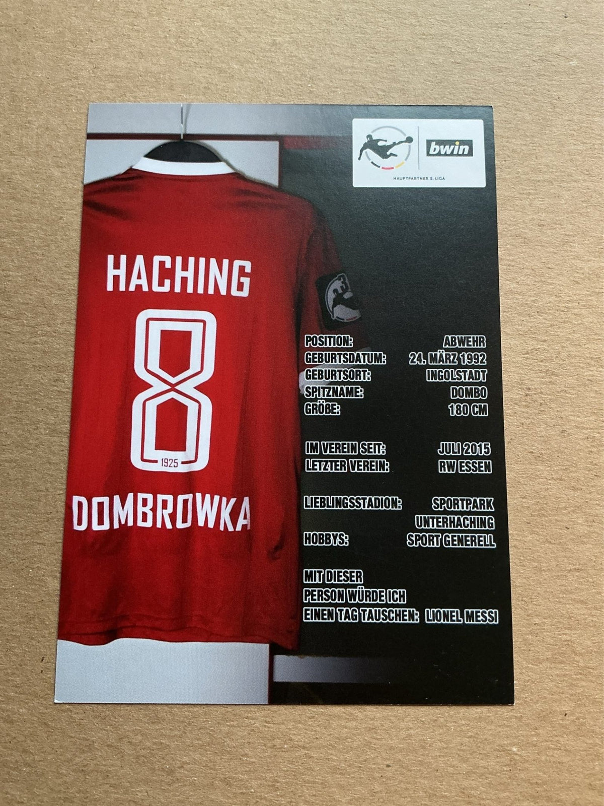 Max Dombrowka, Germany 🇩🇪 SpVgg Unterhaching 2019/20 hand signed - Autographs-World