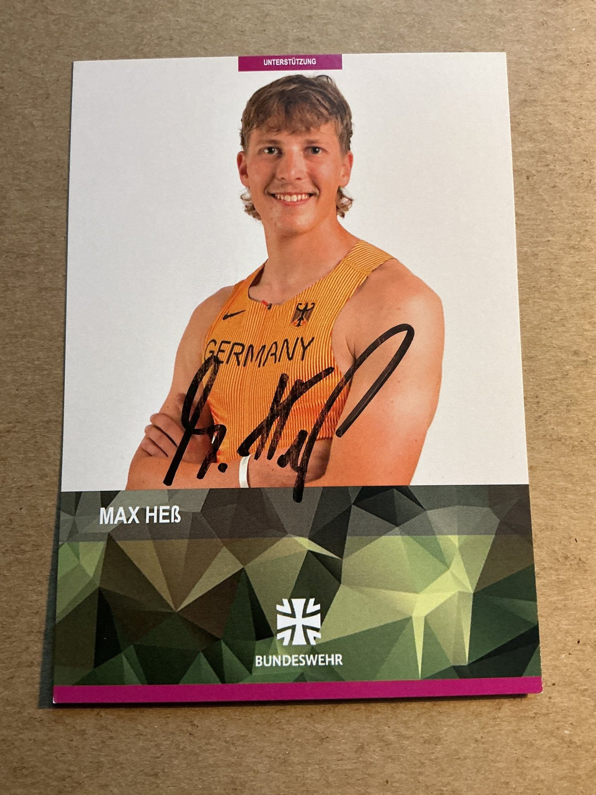 Max Heß, Germany 🇩🇪 Athletics Sports 2026 hand signed - Autographs-World
