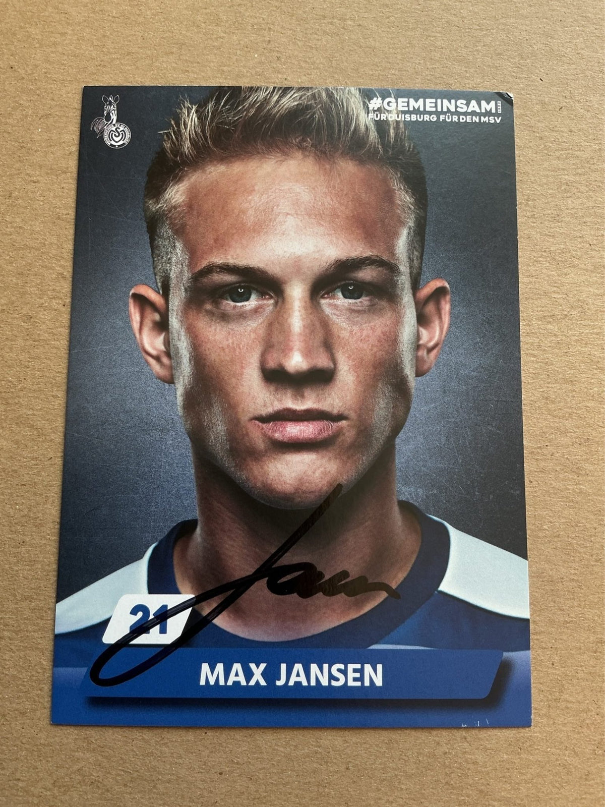 Max Jansen, Germany 🇩🇪 MSV Duisburg 2019/20 hand signed - Autographs-World