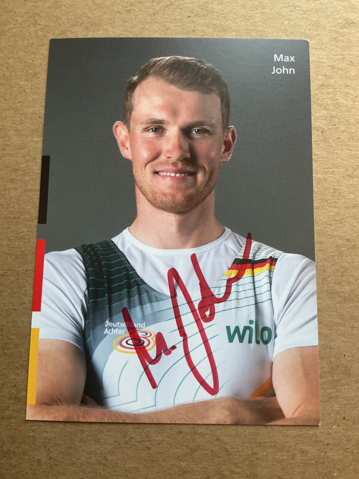 Max John, Germany 🇩🇪 Rowing Summer Olympics 2024 hand signed - Autographs-World
