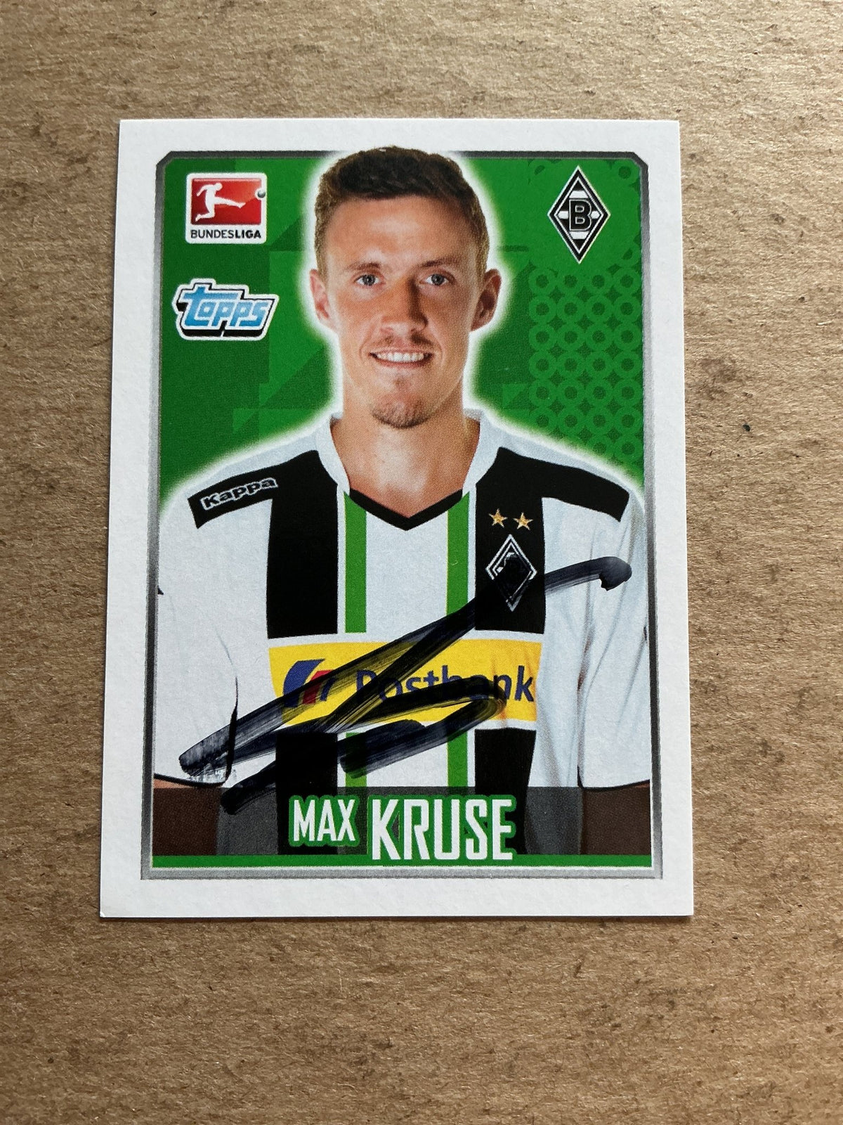 Max Kruse, Germany 🇩🇪 Borussia Mönchengladbach 2014/15 Topps hand signed - Autographs-World