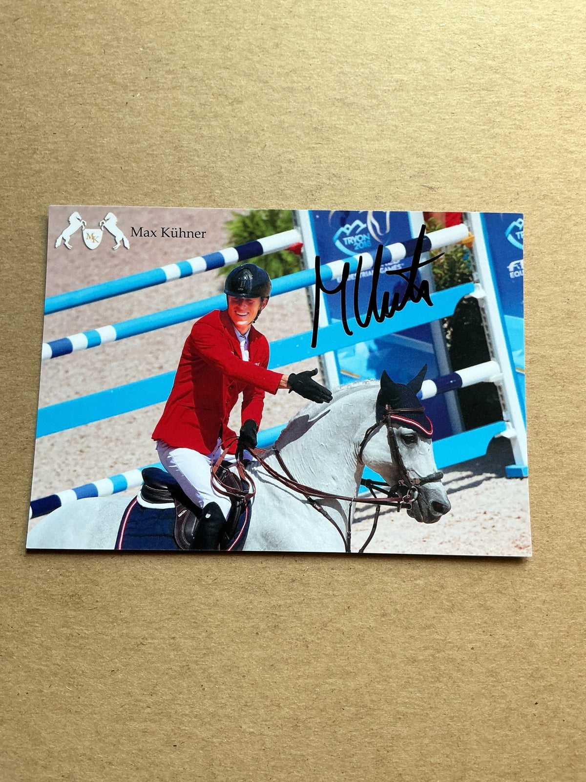 Max Kühner, Germany 🇩🇪 Equestrian Summer Olympics 2024 hand signed - Autographs-World
