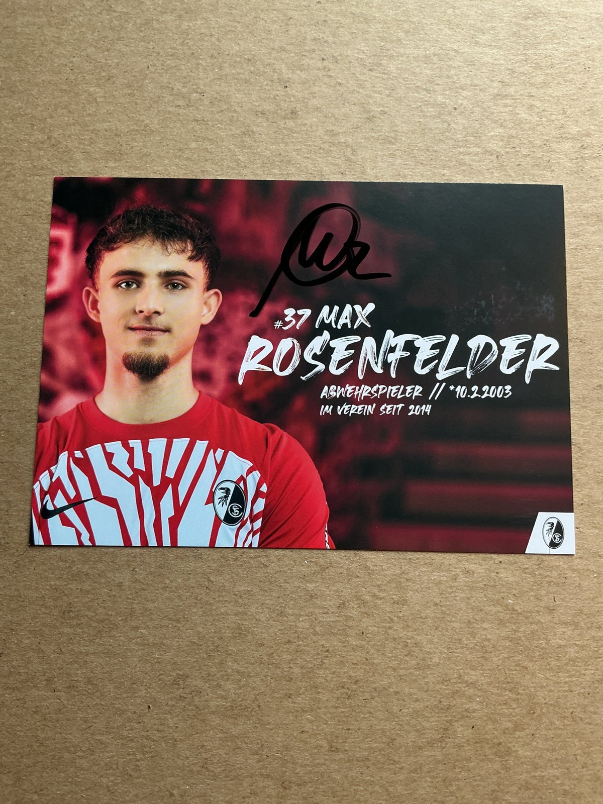 Max Rosenfelder, Germany 🇩🇪 SC Freiburg 2023/24 hand signed - Autographs-World