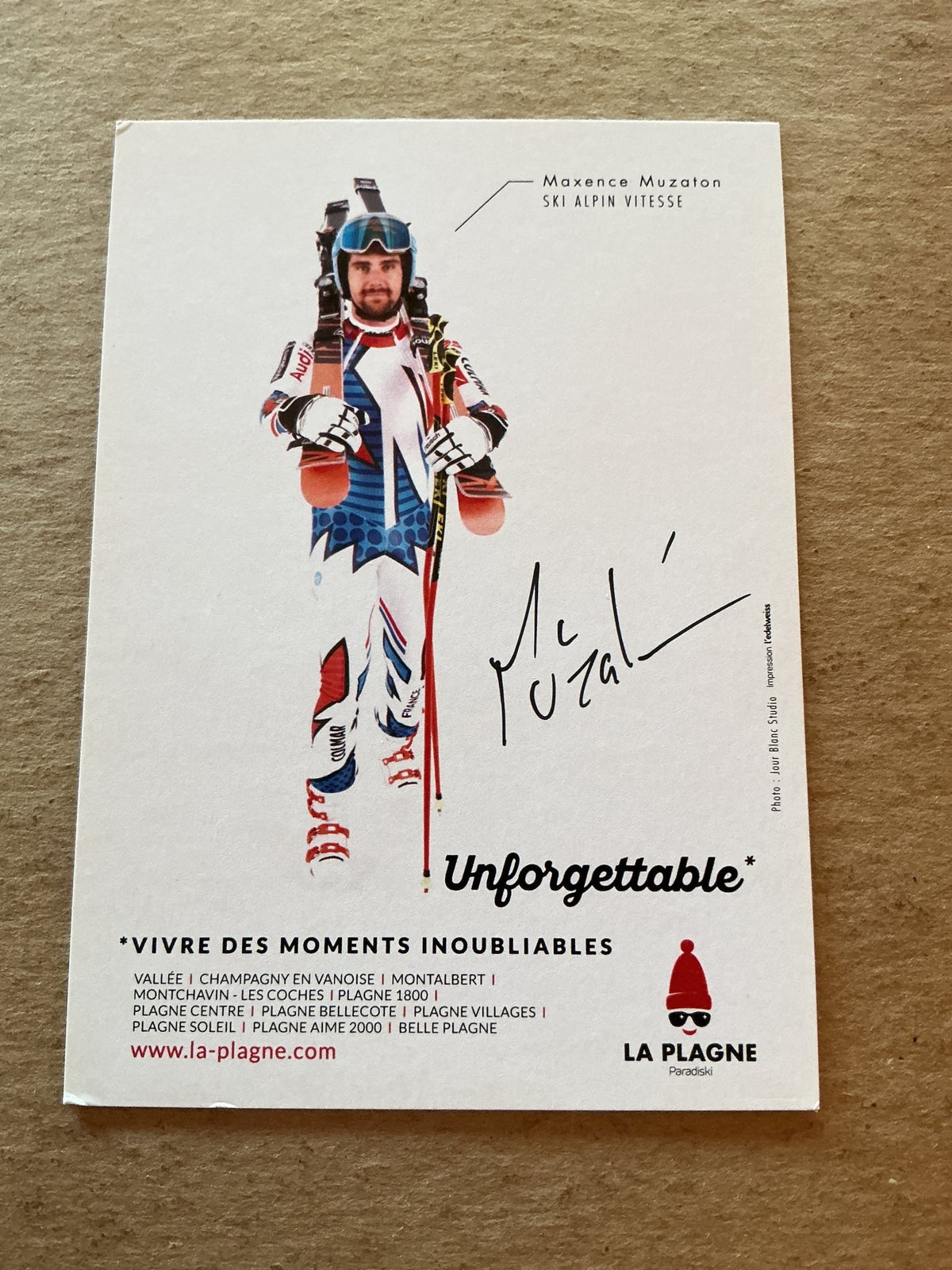 Maxence Muzaton, France 🇫🇷 Alpine 2023/24 hand signed - Autographs-World