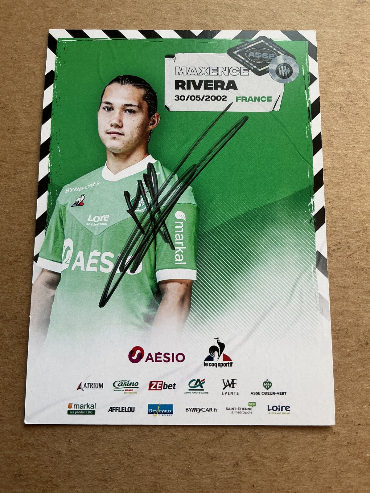 Maxence Rivera, France 🇫🇷 AS Saint-Étienne 2020/21 hand signed - Autographs-World