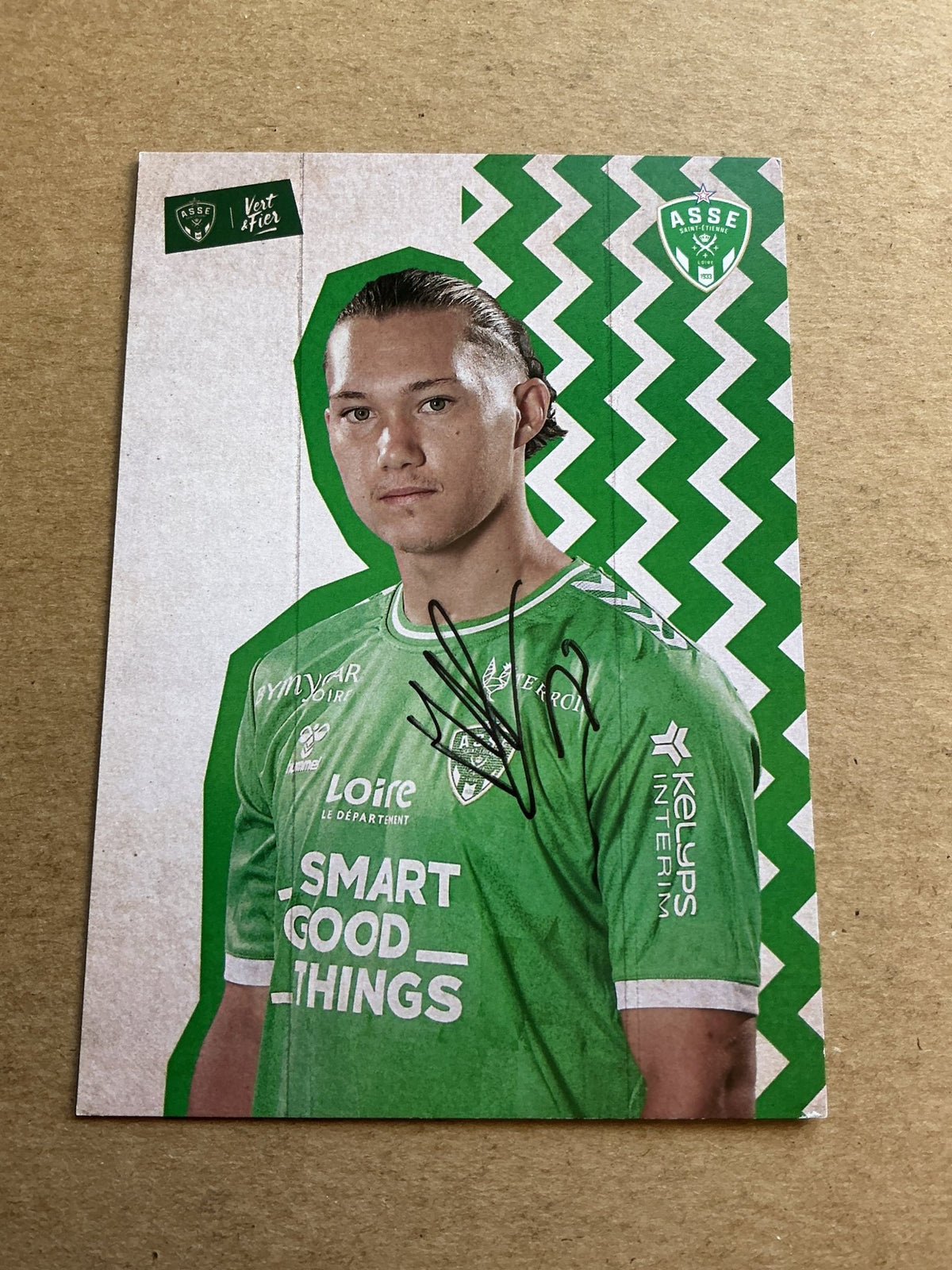 Maxence Rivera, France 🇫🇷 AS Saint-Etienne 2023/24 hand signed - Autographs-World