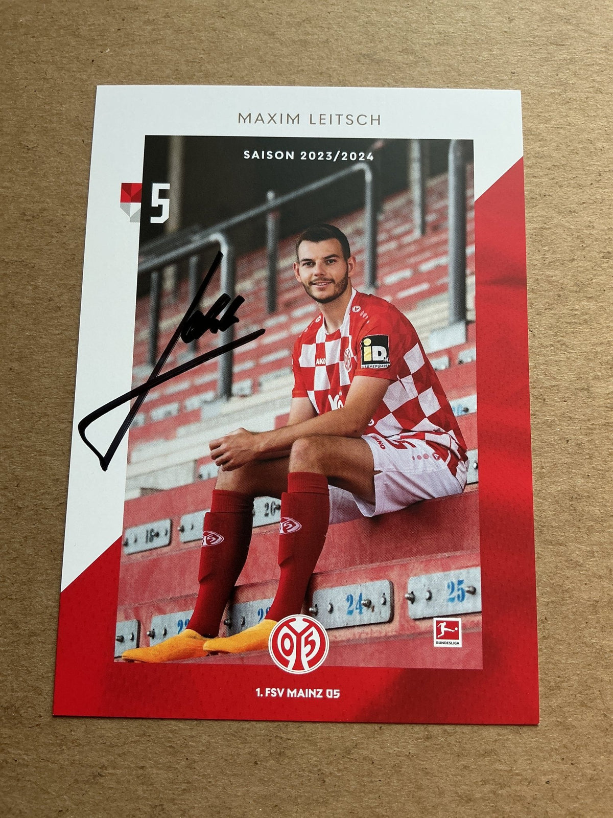 Maxim Leitsch, Germany 🇩🇪 FSV Mainz 05 2023/24 hand signed - Autographs-World