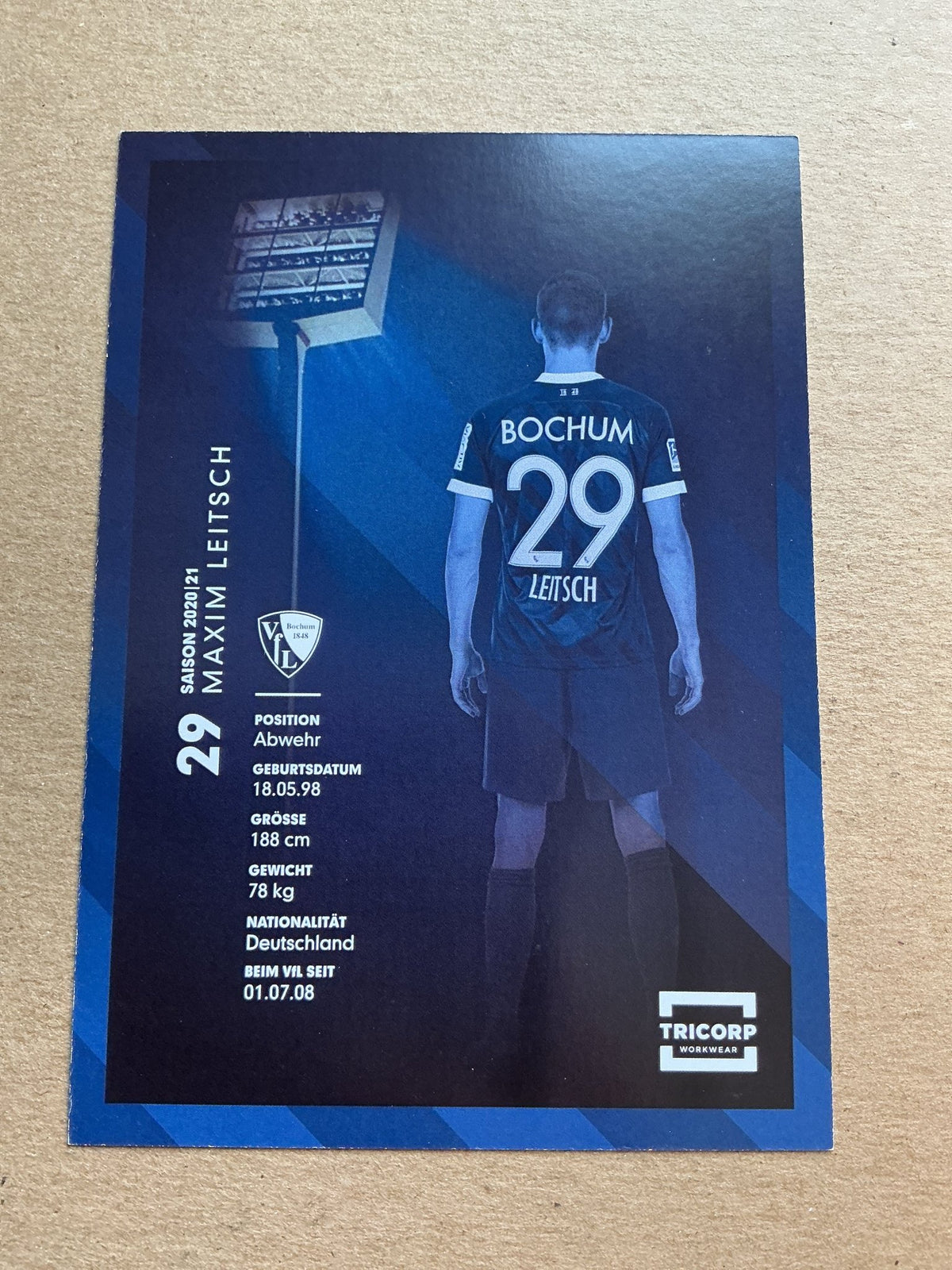 Maxim Leitsch, Germany 🇩🇪 VfL Bochum 2020/21 hand signed - Autographs-World