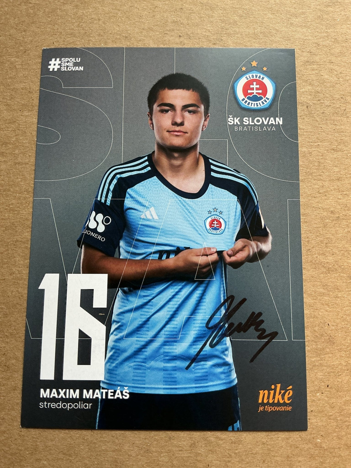 Maxim Mateas, Slovakia 🇸🇰 SK Slovan Bratislava 2024/25 hand signed - Autographs-World