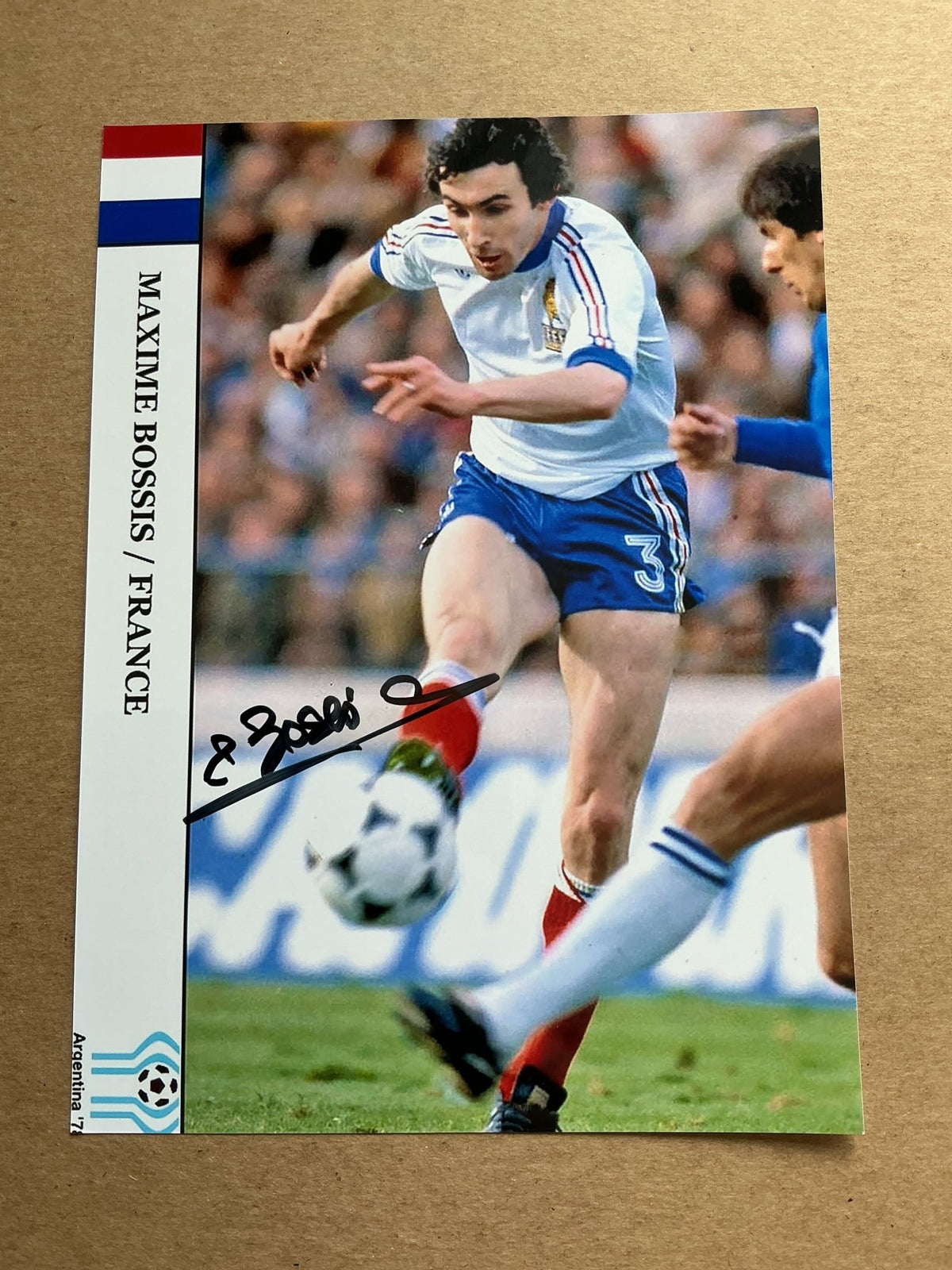 Maxime Bossis, France 🇫🇷 FIFA World Cup 1978 hand signed - Autographs-World