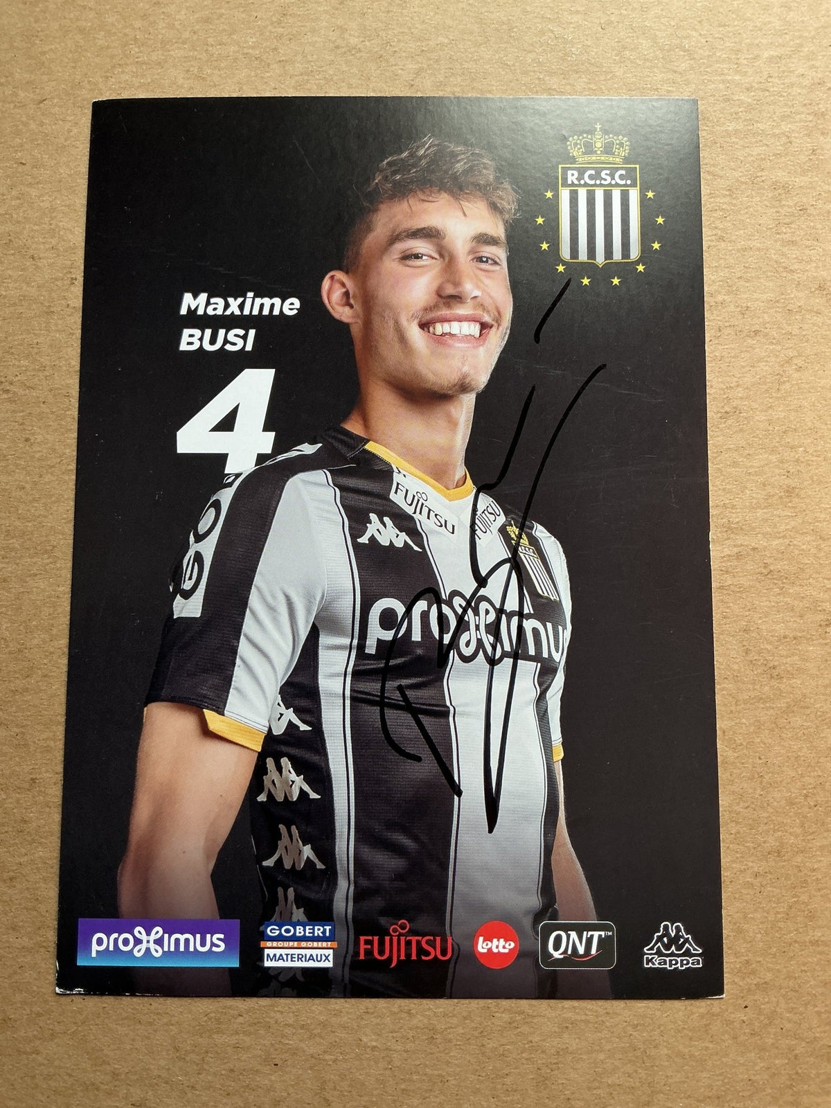Maxime Busi, Belgium 🇧🇪 Royal Charleroi SC 2019/20 hand signed - Autographs-World