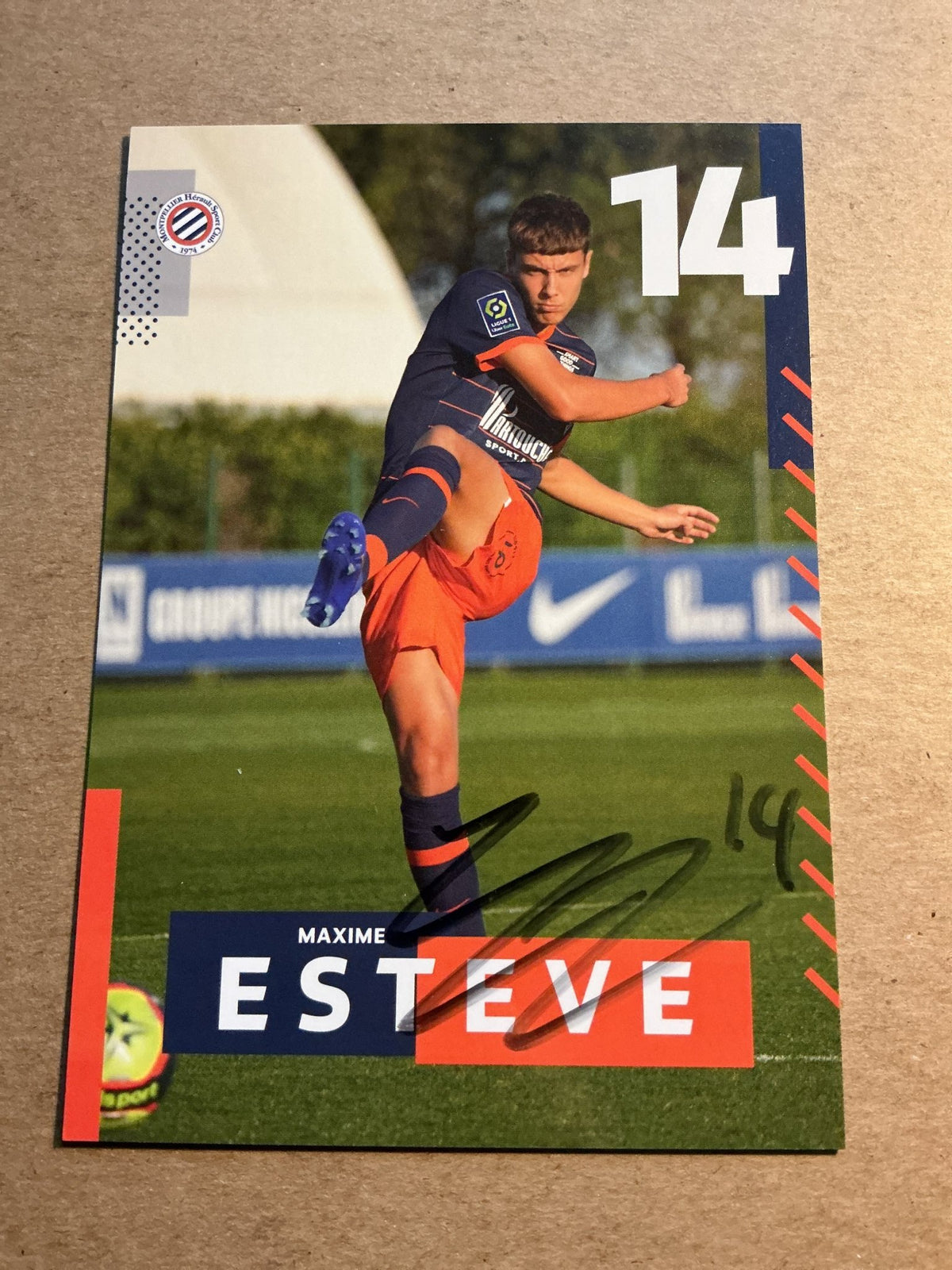 Maxime Esteve, France 🇫🇷 Montpellier HSC 2021/22 hand signed - Autographs-World