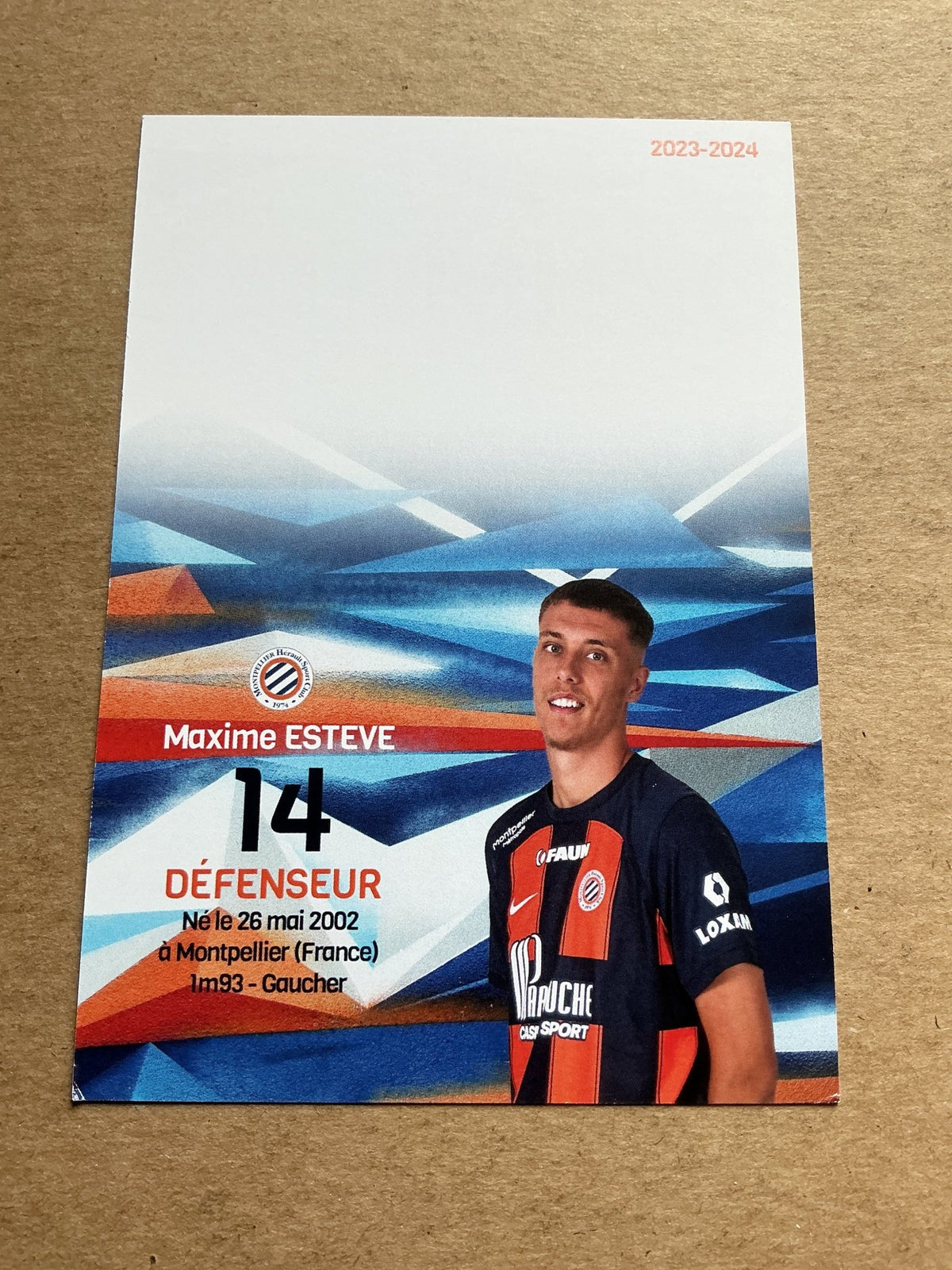 Maxime Esteve, France 🇫🇷 Montpellier HSC 2023/24 hand signed - Autographs-World