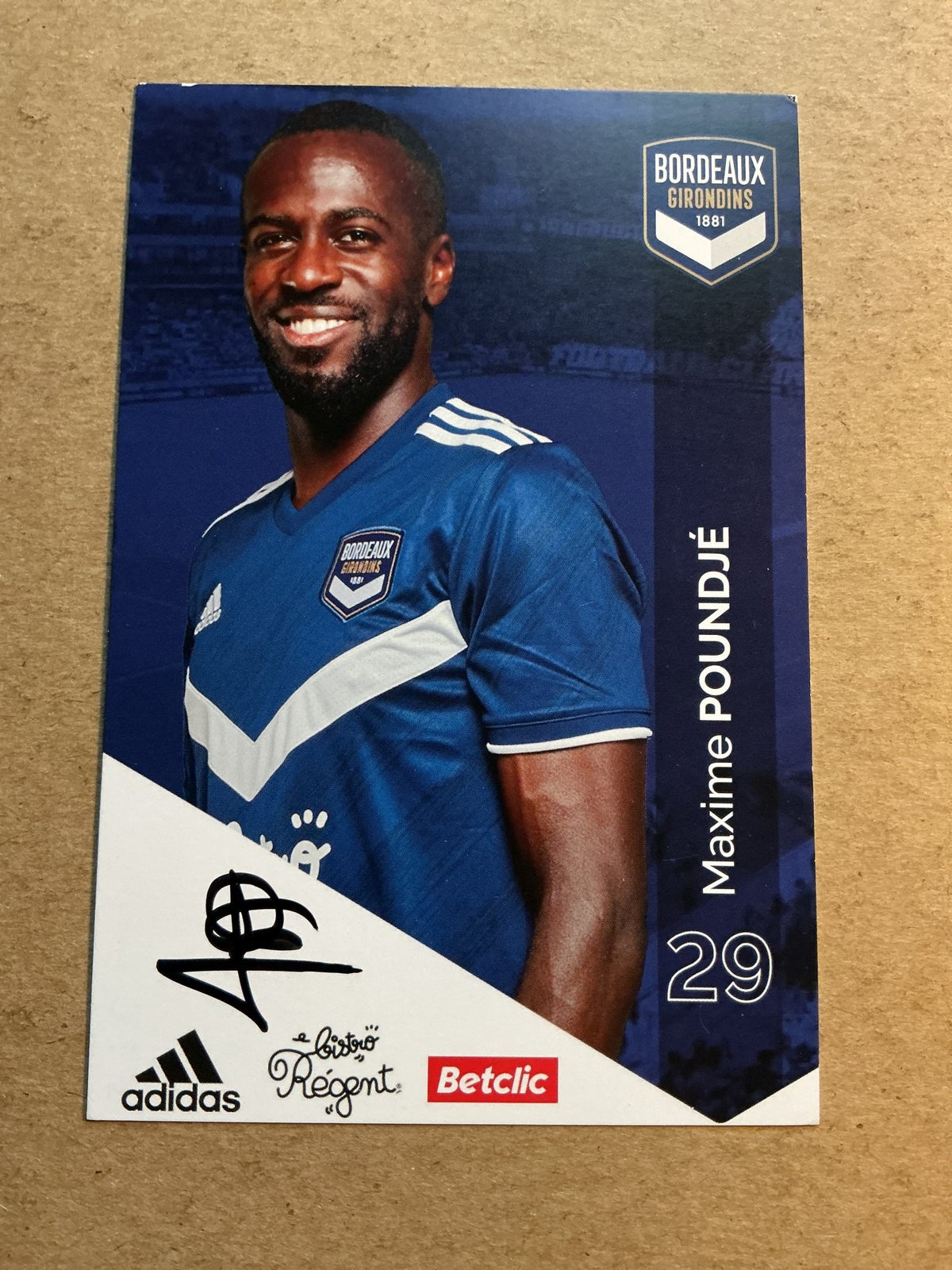 Maxime Poundjé, France 🇫🇷 Girondins Bordeaux 2020/21 hand signed - Autographs-World