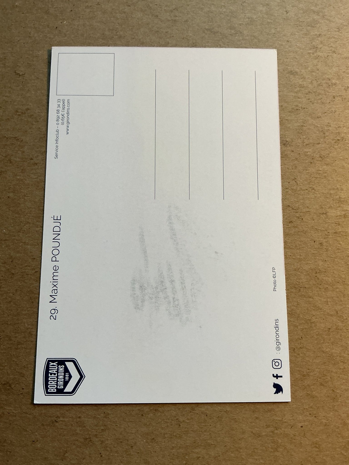 Maxime Poundjé, France 🇫🇷 Girondins Bordeaux 2020/21 hand signed - Autographs-World