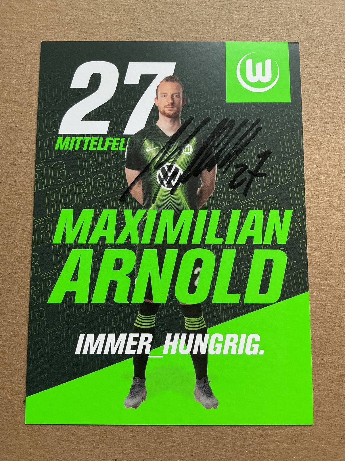 Maximilian Arnold, Germany 🇩🇪 VfL Wolfsburg 2019/20 hand signed - Autographs-World