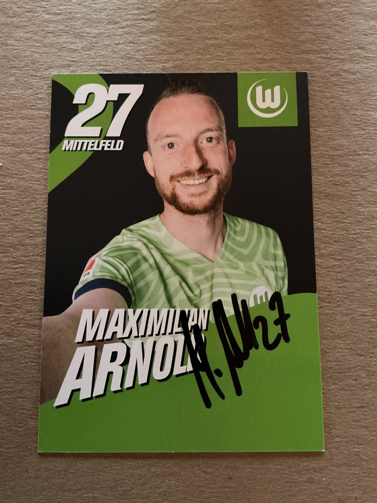 Maximilian Arnold, Germany 🇩🇪 VfL Wolfsburg 2022/23 hand signed - Autographs-World