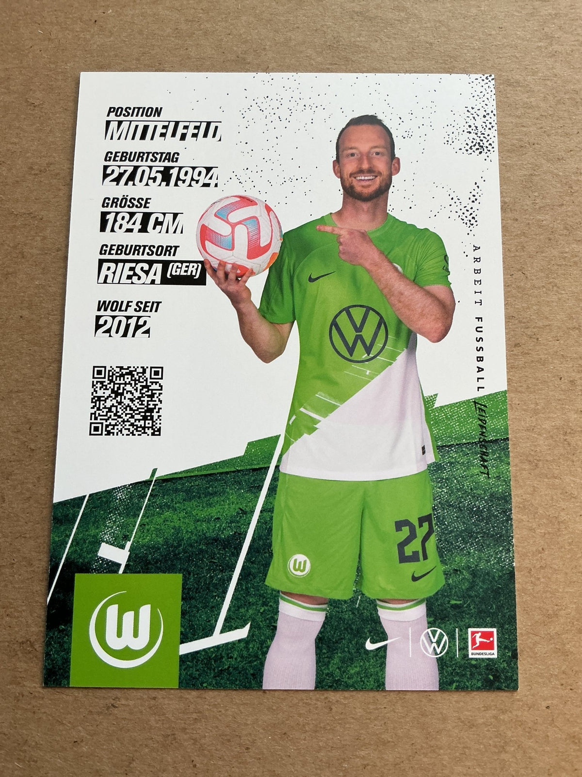 Maximilian Arnold, Germany 🇩🇪 VfL Wolfsburg 2023/24 hand signed - Autographs-World