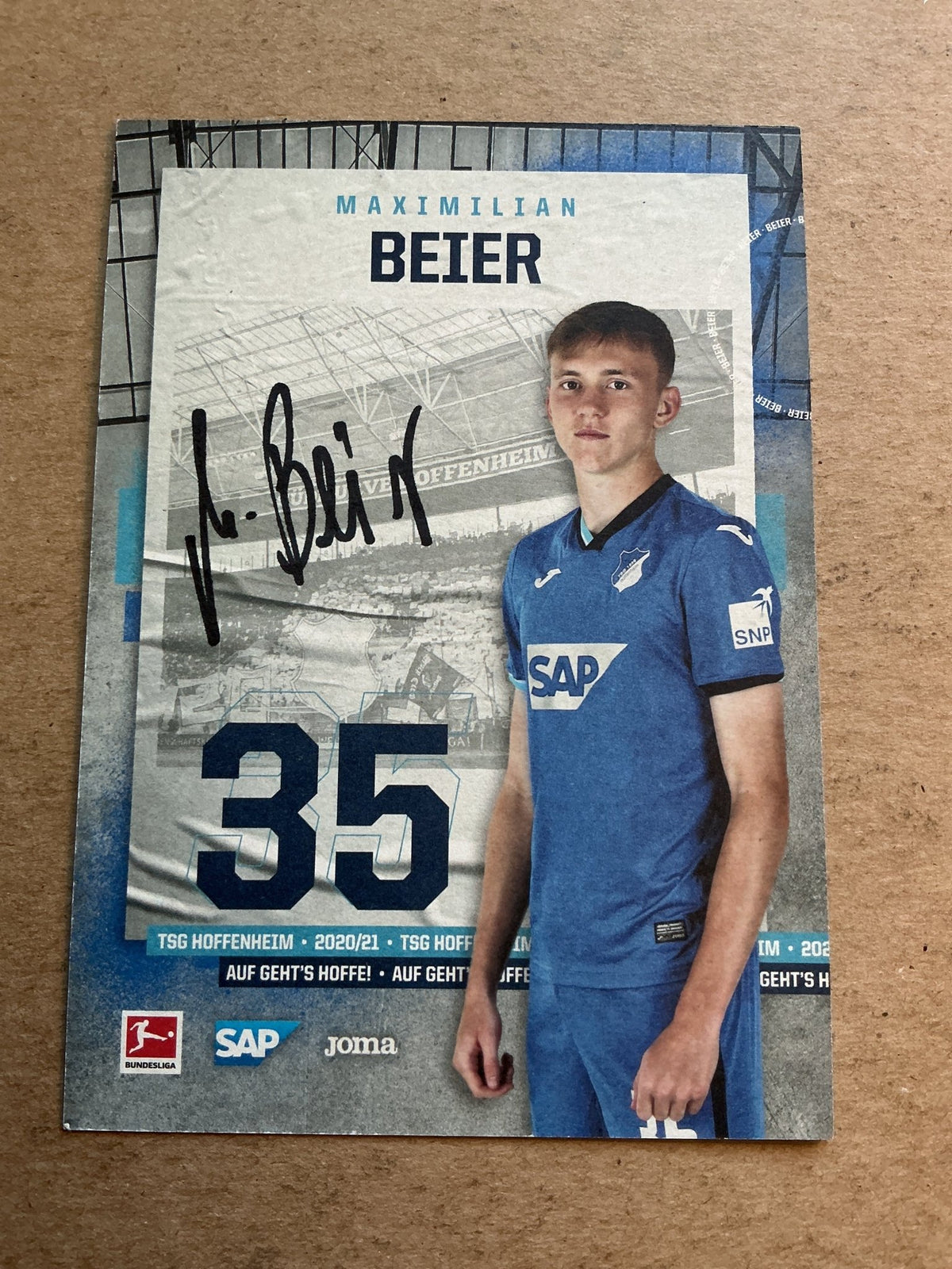 Maximilian Beier, Germany 🇩🇪 TSG 1899 Hoffenheim 2020/21 hand signed - Autographs-World