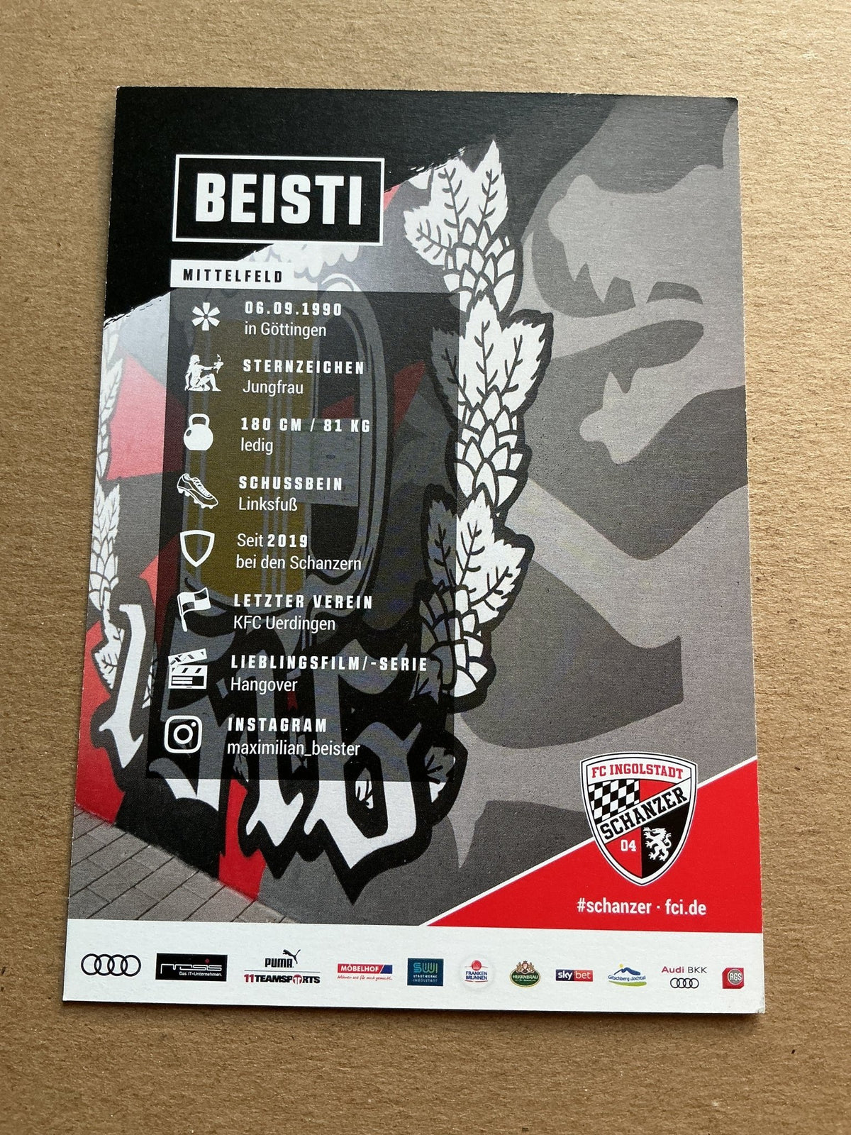 Maximilian Beister, Germany 🇩🇪 FC Ingolstadt 04 2020/21 hand signed - Autographs-World
