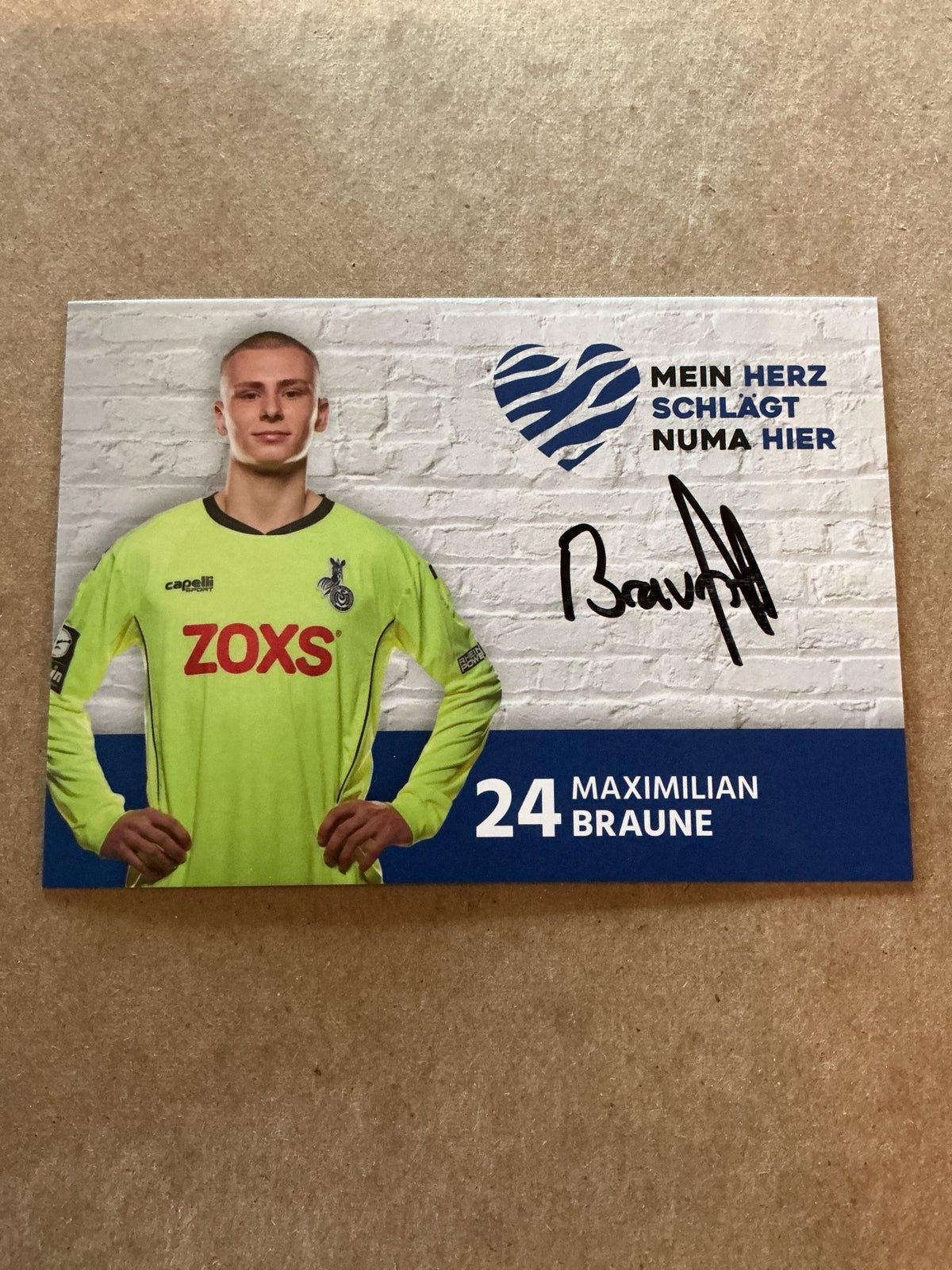 Maximilian Braune, Germany 🇩🇪 MSV Duisburg 2021/22 hand signed - Autographs-World