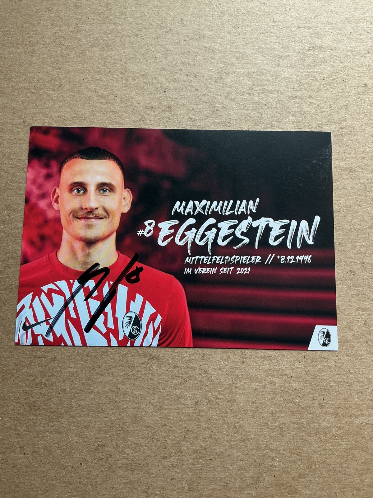 Maximilian Eggestein, Germany 🇩🇪 SC Freiburg 2023/24 hand signed - Autographs-World