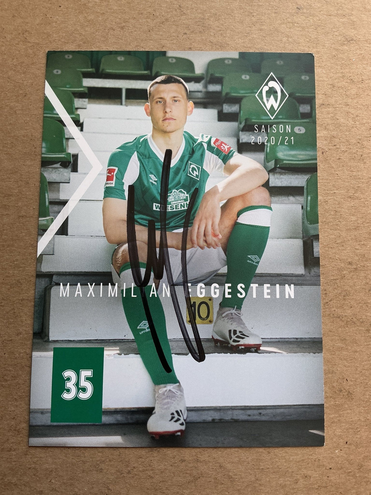 Maximilian Eggestein, Germany 🇩🇪 SV Werder Bremen 2020/21 hand signed - Autographs-World
