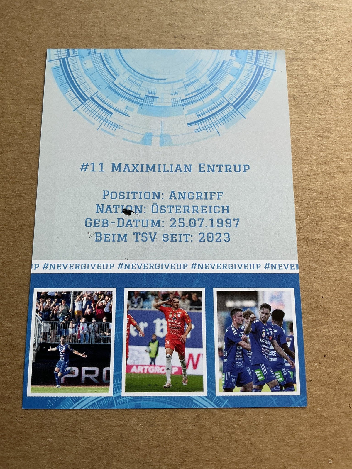 Maximilian Entrup, Austria 🇦🇹 TSV Hartberg 2023/24 hand signed - Autographs-World