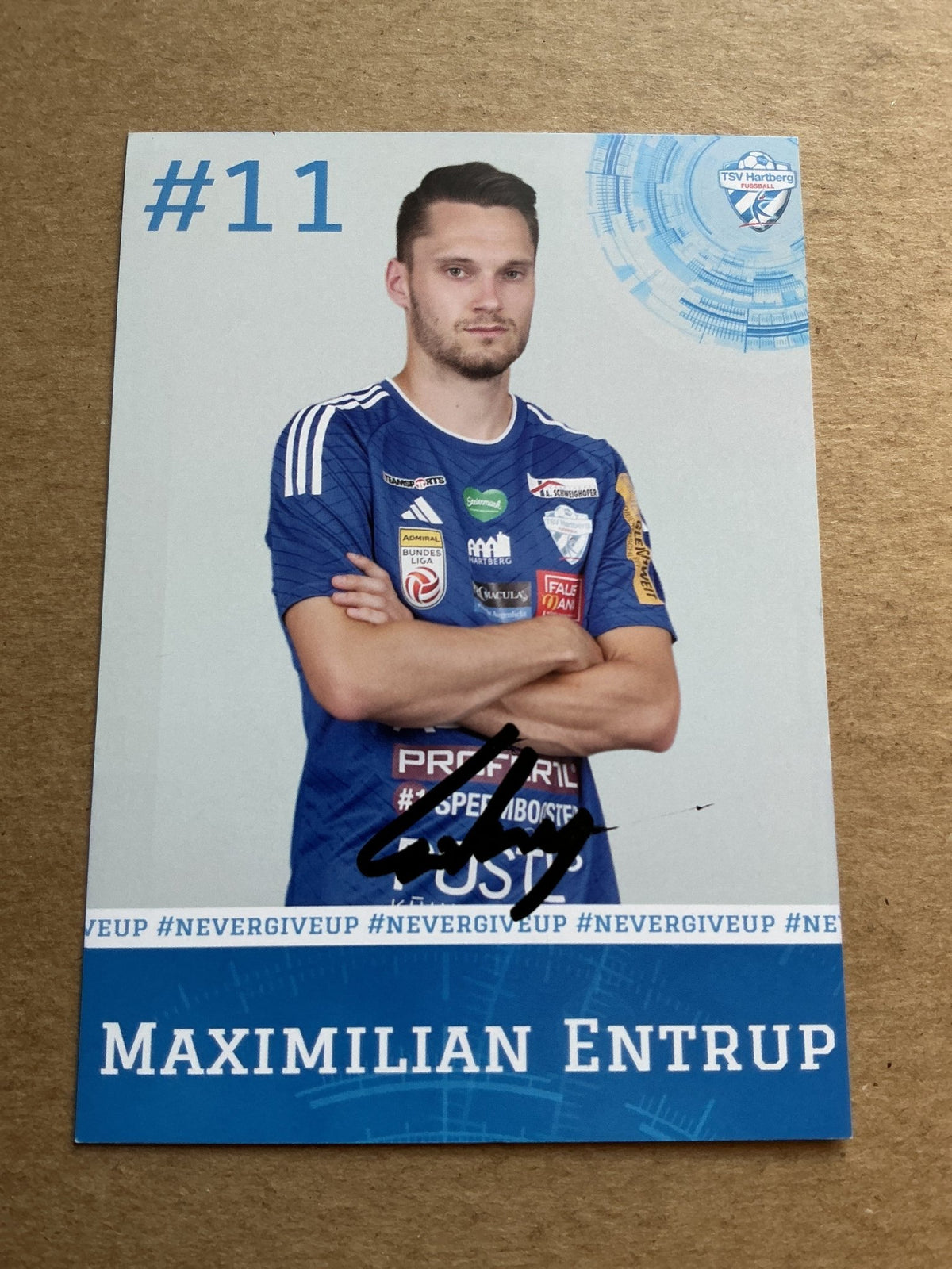 Maximilian Entrup, Austria 🇦🇹 TSV Hartberg 2023/24 hand signed - Autographs-World