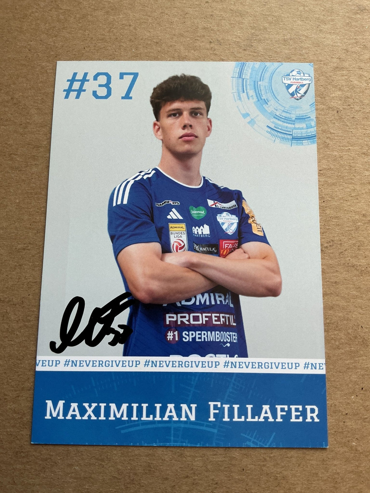 Maximilian Fillafer, Austria 🇦🇹 TSV Hartberg 2023/24 hand signed - Autographs-World