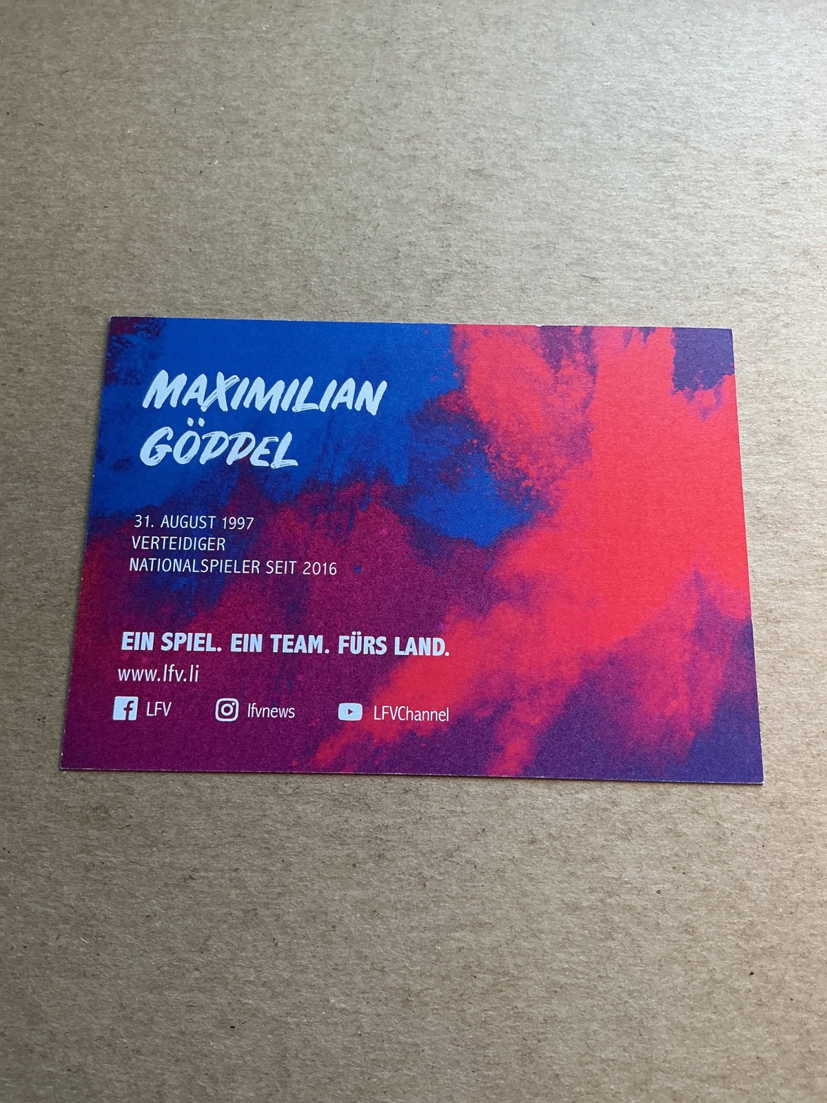 Maximilian Göppel, Liechtenstein 🇱🇮 2025 hand signed - Autographs-World