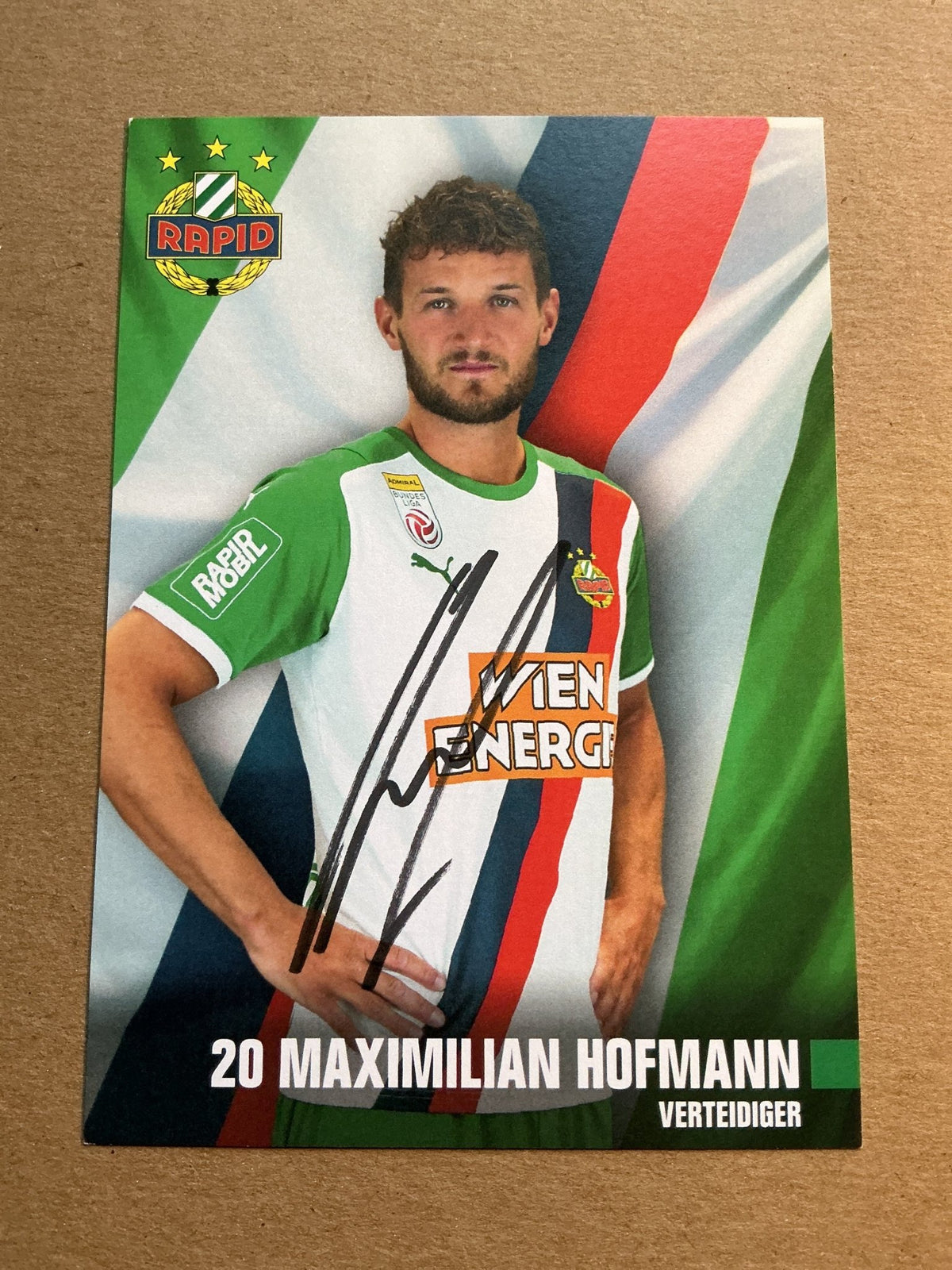 Maximilian Hofmann, Austria 🇦🇹 Rapid Wien 2021/22 hand signed - Autographs-World