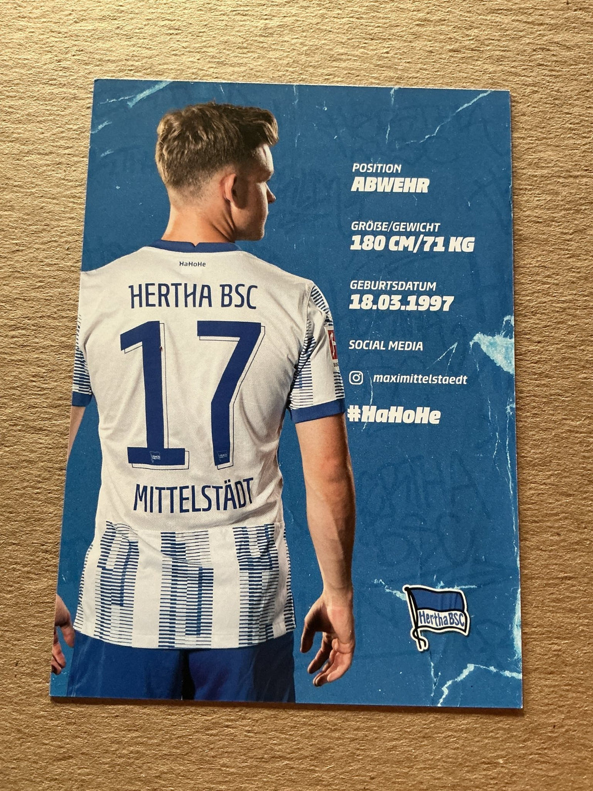 Maximilian Mittelstädt, Germany 🇩🇪 Hertha BSC Berlin 2021/22 hand signed - Autographs-World