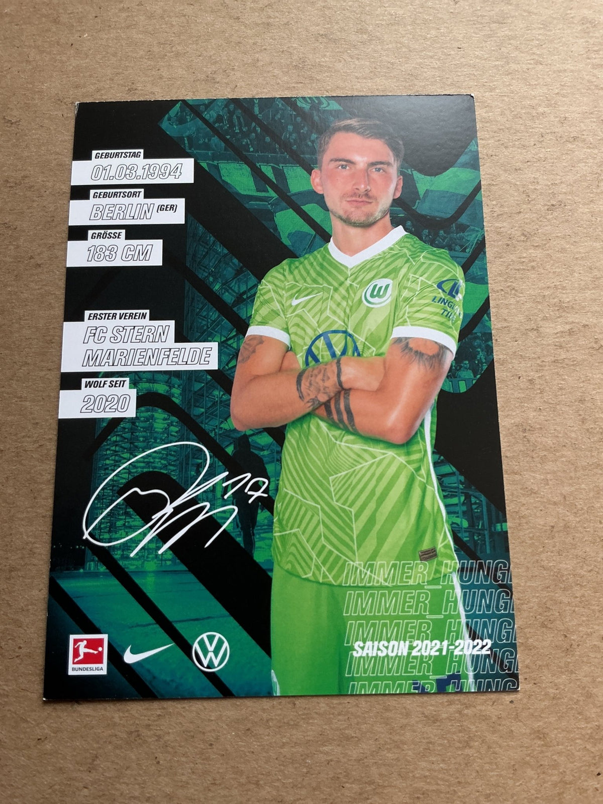 Maximilian Philipp, Germany 🇩🇪 VfL Wolfsburg 2021/22 hand signed - Autographs-World