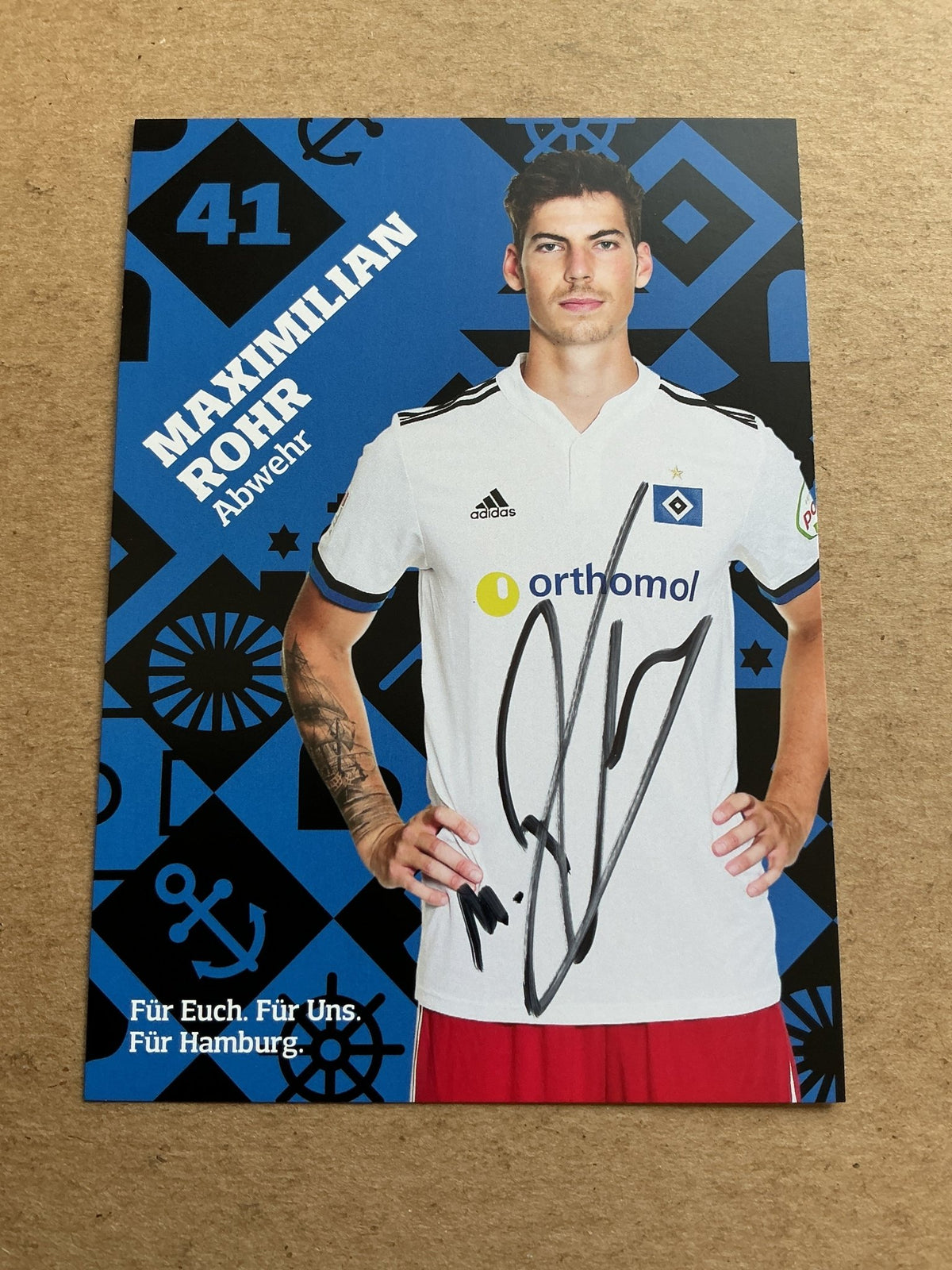 Maximilian Rohr, Germany 🇩🇪 Hamburger SV 2021/22 hand signed - Autographs-World