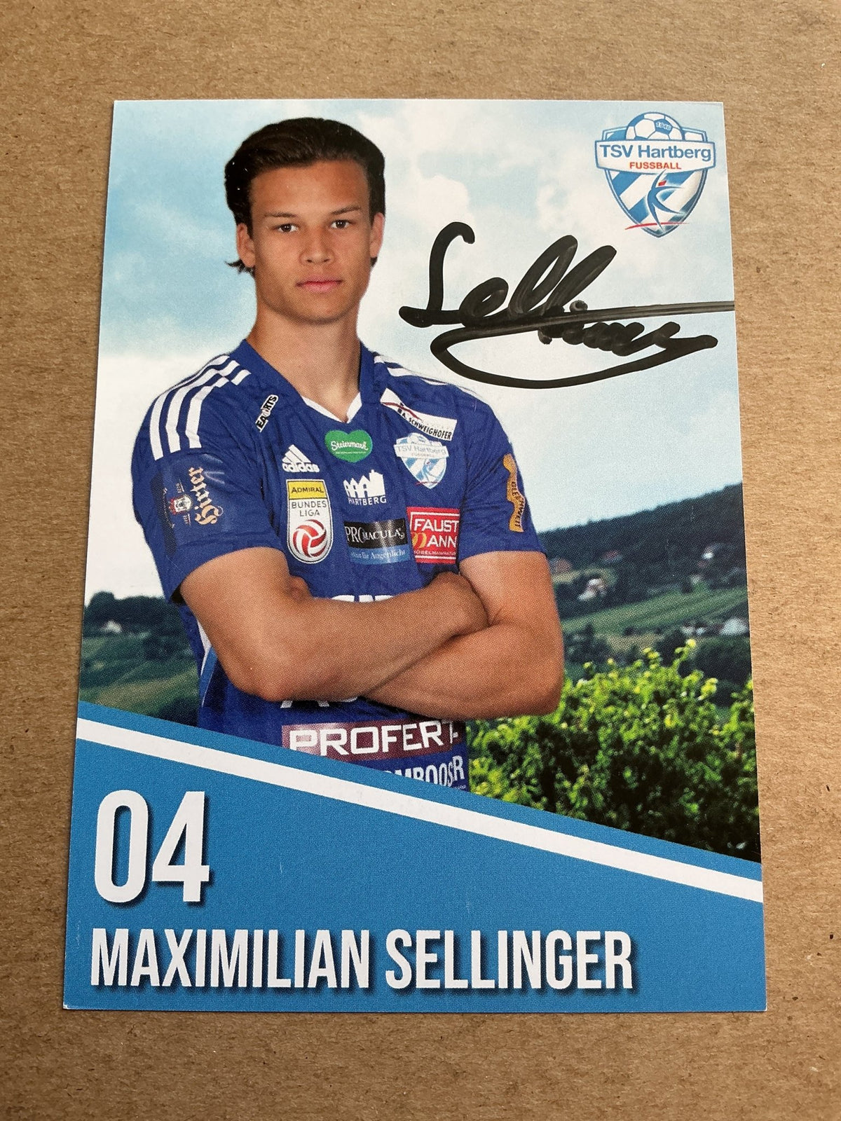 Maximilian Sellinger, Austria 🇦🇹 TSV Hartberg 2022/23 hand signed - Autographs-World