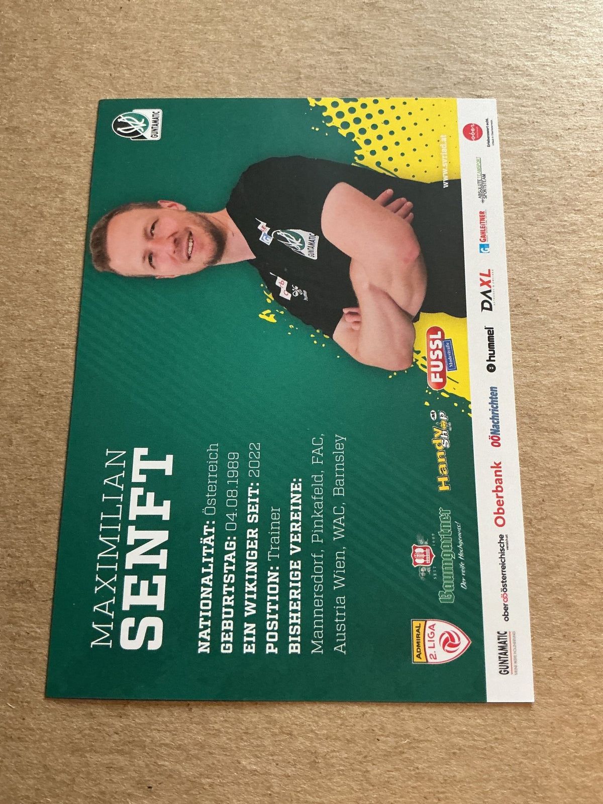 Maximilian Senft, Austria 🇦🇹 SV Ried 2024/25 hand signed - Autographs-World