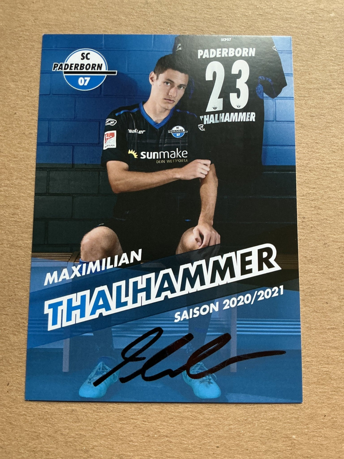 Maximilian Thalhammer, Germany 🇩🇪 SC Paderborn 07 2020/21 hand signed - Autographs-World