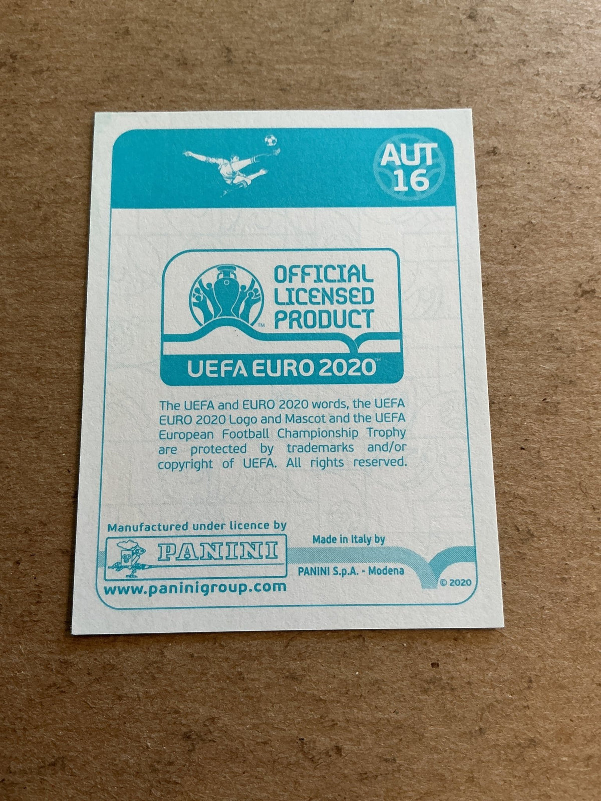 Maximilian Wöber, Austria 🇦🇹 UEFA Euro 2020 Panini hand signed - Autographs-World