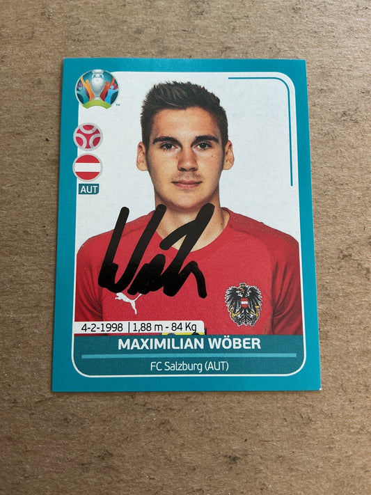 Maximilian Wöber, Austria 🇦🇹 UEFA Euro 2020 Panini hand signed - Autographs-World