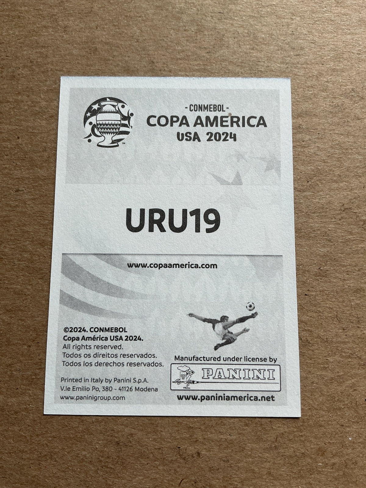Maximiliano Araujo, Uruguay 🇺🇾 Copa America 2024 Panini hand signed - Autographs-World