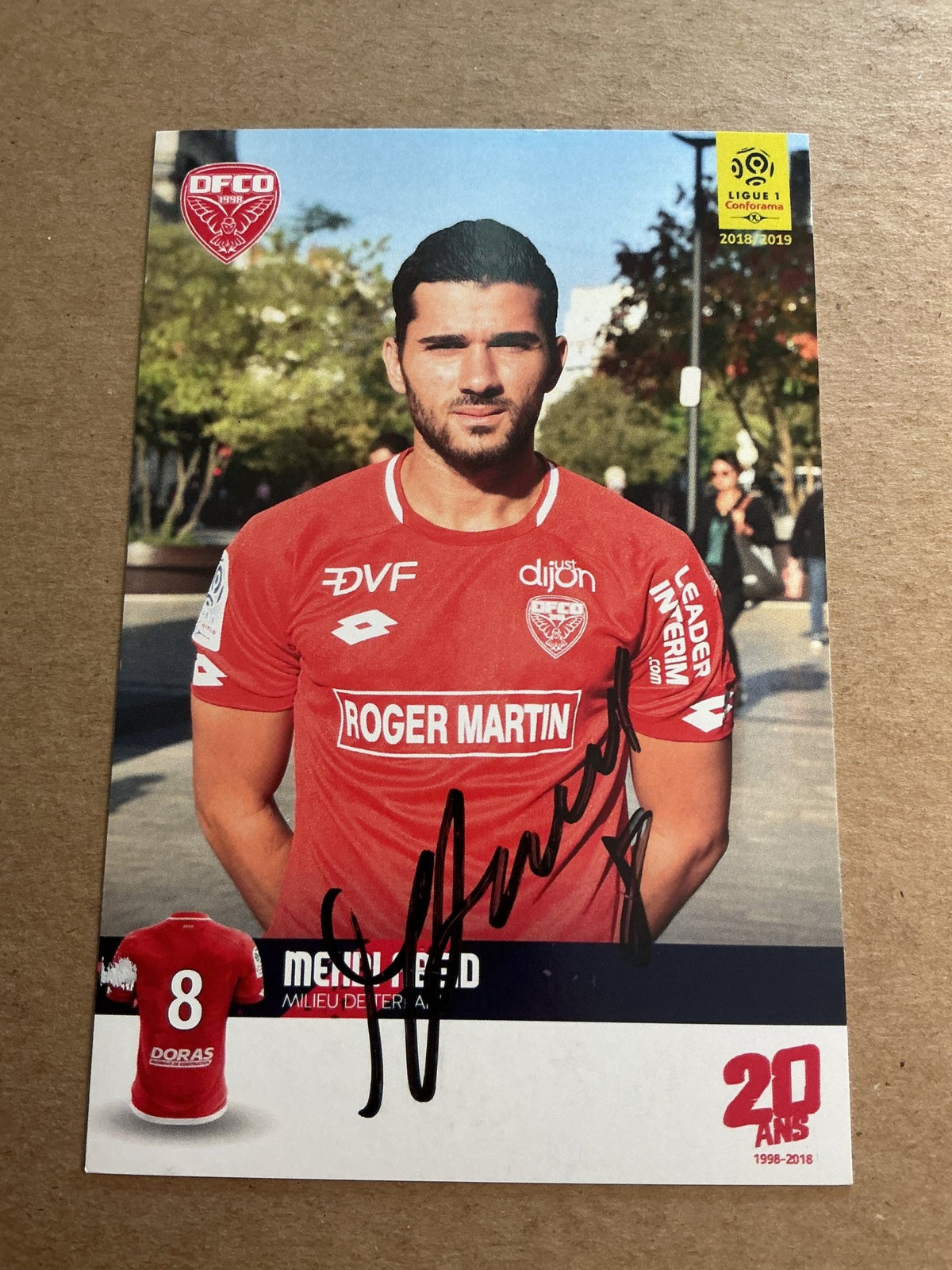 Mehdi Abeid, Algeria 🇩🇿 Dijon FCO 2018/19 hand signed - Autographs-World