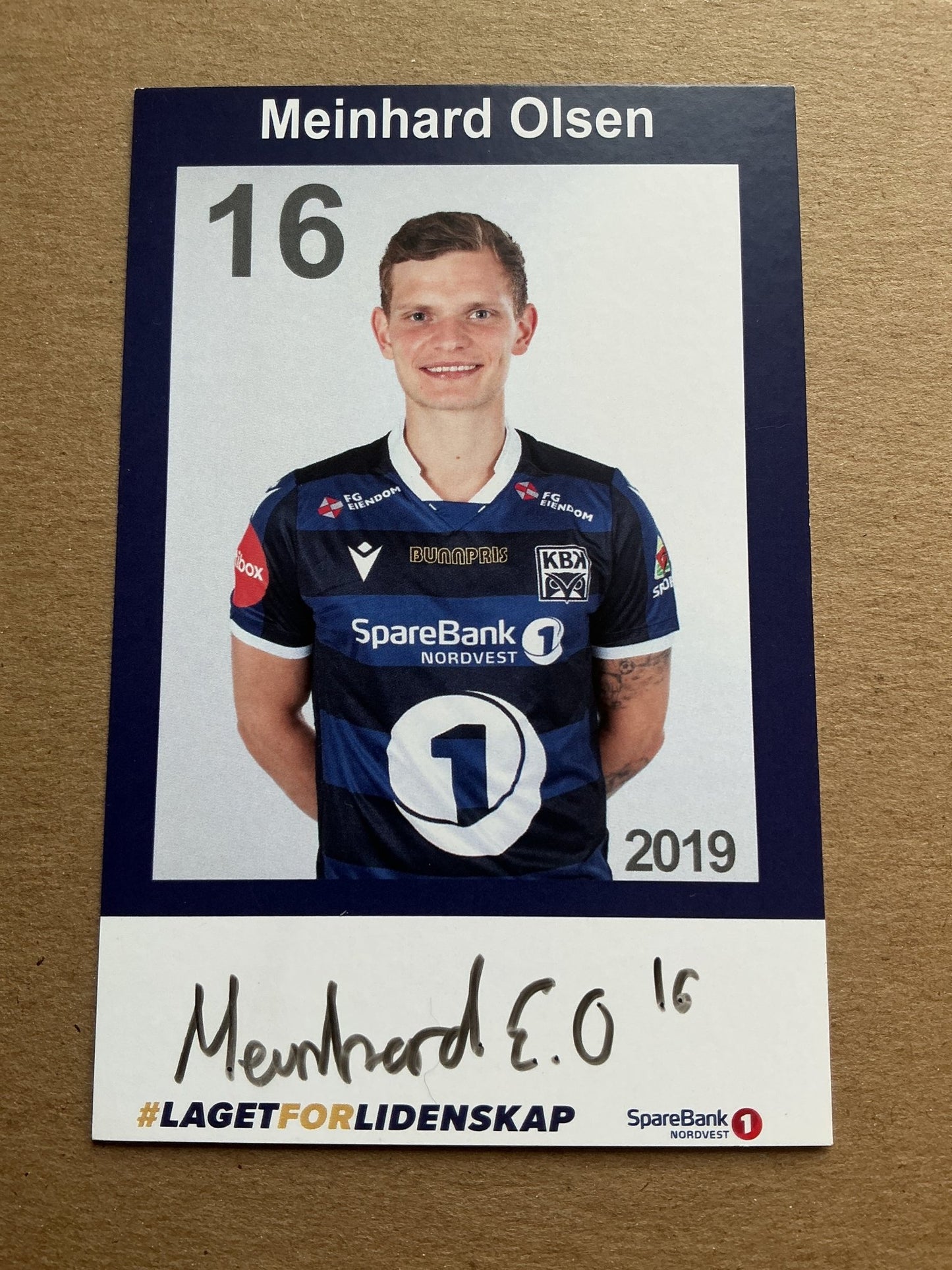 Meinhard Olsen, Faroe Islands 🇫🇴 Kristiansund BK 2019/20 hand signed - Autographs-World