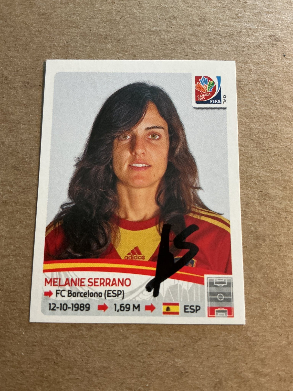 Melanie Serrano, Spain 🇪🇸 FIFA Women’s World Cup 2015 Panini hand signed - Autographs-World