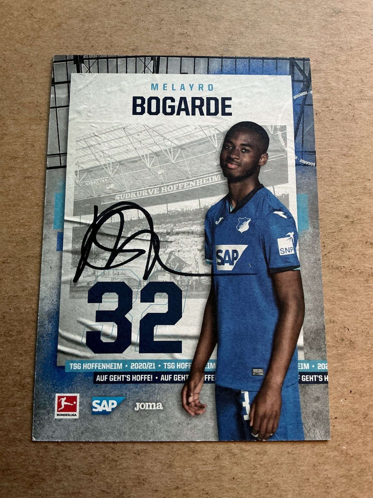 Melayro Bogarde, Netherlands 🇳🇱 TSG 1899 Hoffenheim 2020/21 hand signed - Autographs-World