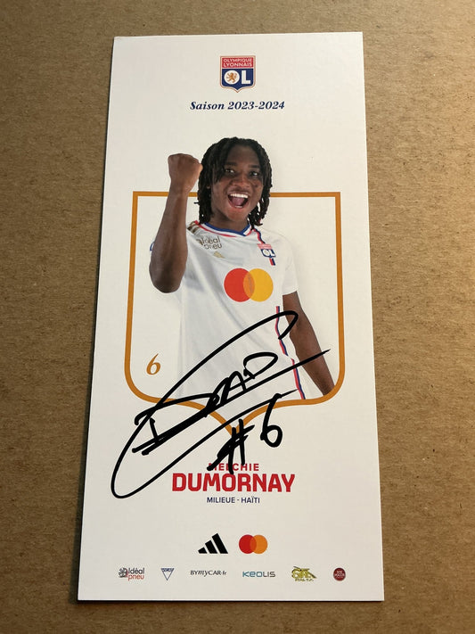 Melchie Dumornay, Haiti 🇭🇹 Olympique Lyon 2023/24 hand signed - Autographs-World