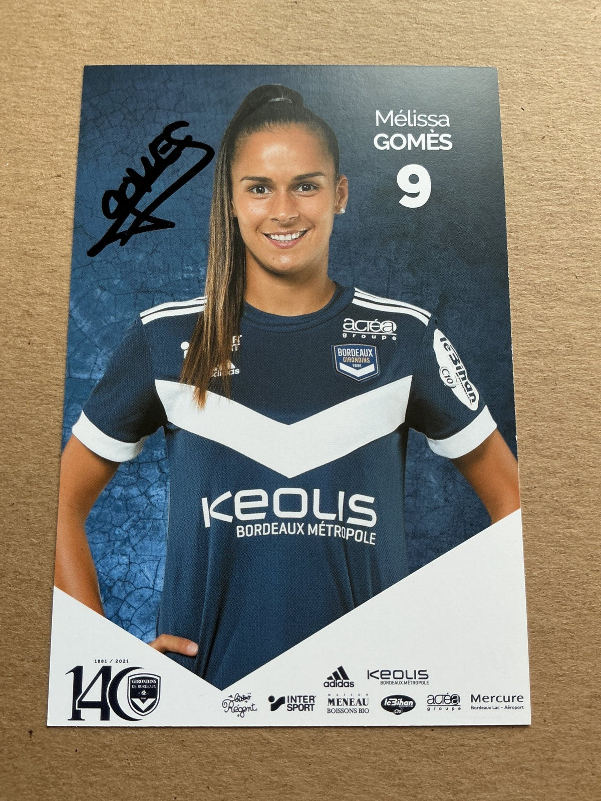 Mélissa Gomès, Portugal 🇵🇹 Girondins Bordeaux 2021/22 hand signed - Autographs-World